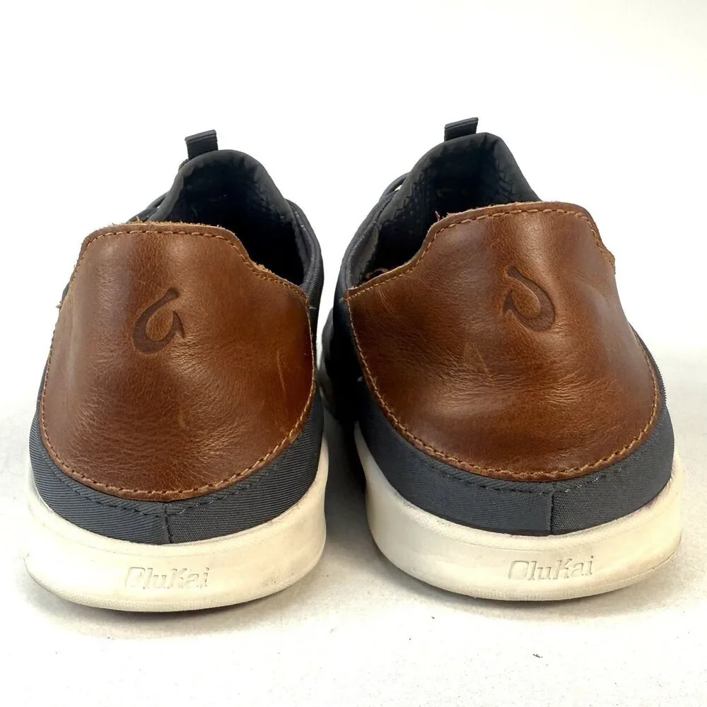 Olukai Alapa Li Keu  Sneakers Shoes Men's US 9 Gray Suede Casual